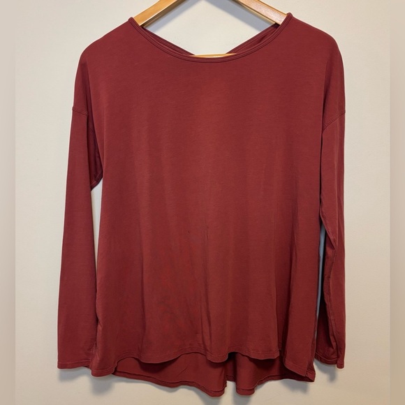Lululemon Back Into It Long Sleeve | So Merlot | Size 6 - Picture 6 of 8
